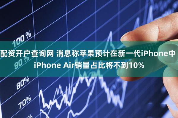 配资开户查询网 消息称苹果预计在新一代iPhone中 iPhone Air销量占比将不到10%
